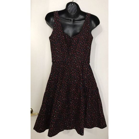 Gap Black & Red Star Dress w/ Pockets Sz 0 - Picture 7 of 8